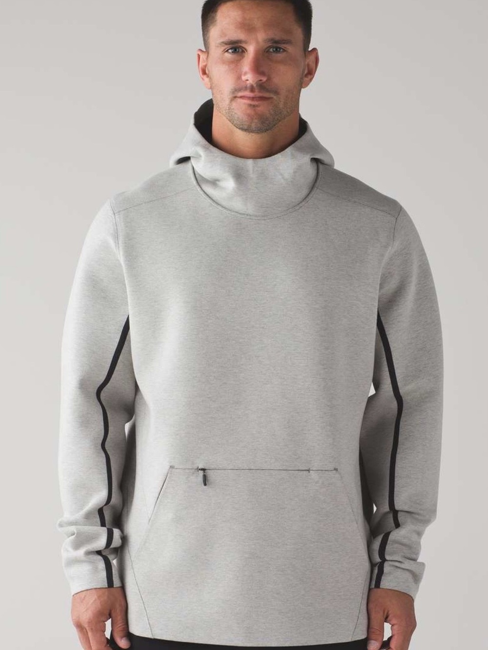 Lululemon Stratum Light Gray Hooded Pullover~Size Medium~Like New!